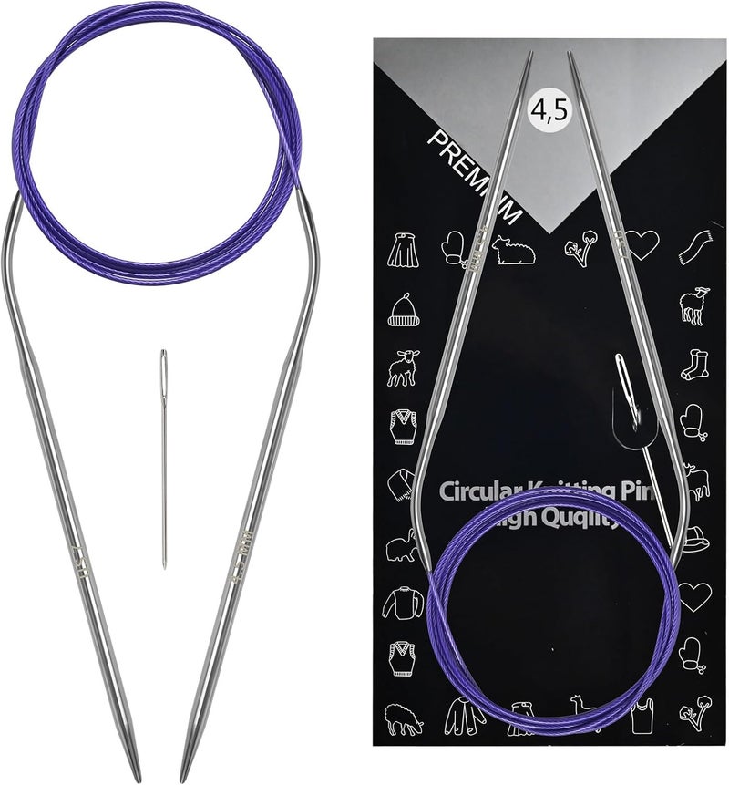 Soosui 4.5 mm Circular Knitting Needles US7 |47 inches/120 cm | for Beginners Knitting Shawls, Scarves, Blankets and Other Large Projects! - Image 1